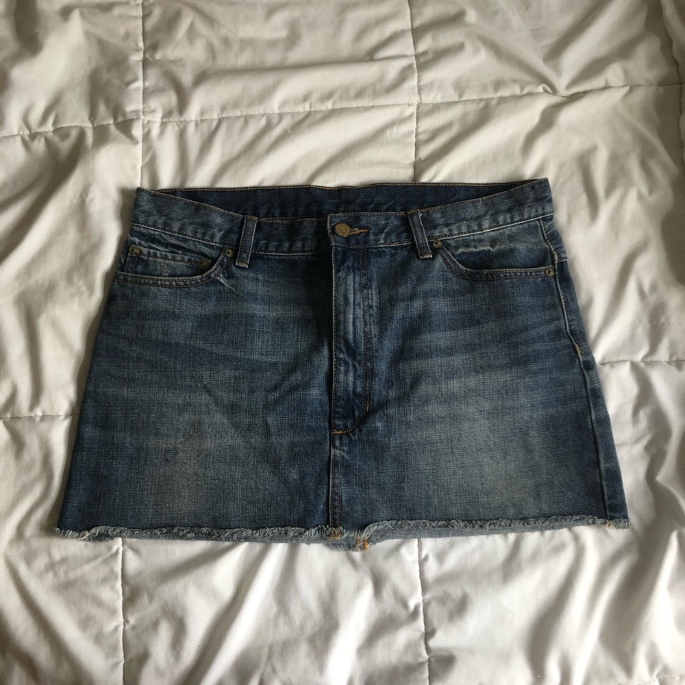free people jean skirt